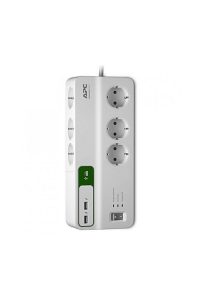 Schneider Electric APC – 6’lı Akım Korumalı Priz + 2 USB Hızlı Şarj – PM6U-GR