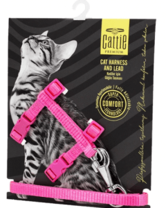 Cattie – Dokumadan El yapımı Kedi Göğüs & Gezdirme Takımı